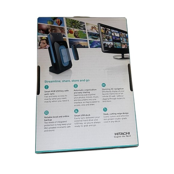 Hitachi Lifestudio 500GB Mobile Plus USB Hard Drive with Dock Station - Picture 6 of 7